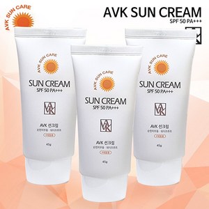 알로에베라 선크림 45g 3개 SPF50 PA+++/백탁없이 강력한 자외선차단/워터프루프/사계절용