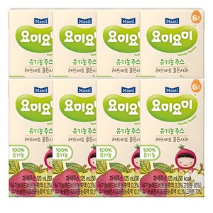요미요미 맘마밀 유기농 레드비트 골든사과 주스, 125ml, 8개