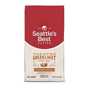 Seattle's Best Coffee 토스티드 그라운드 커피 12 oz 272326, 없음, 340g, 1.12 Ounce (Pack of 1) - 헤이즐넛, 1개