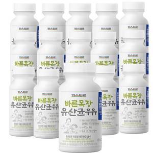 파스퇴르 바른목장 유산균우유 180ml, 16개