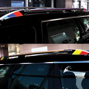 [카숑] 디올뉴 팰리세이드 루프 레일 루프바 튜닝 스타일링 스티커 [호환상품], F타입