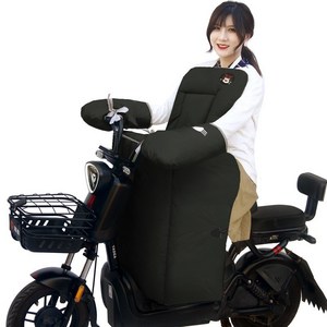전동차 스쿠터 바람막이 겨울철 기모 두꺼워진 소형 분리형 오토바이 보온 바람막이 무릎, 1개, 블랙