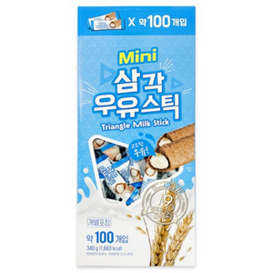 키즈웰 삼각 우유스틱 100p, 340g, 3개