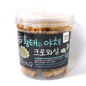 아침애 반려견 황태와 야채 크로와상 300g, 황태 + 야채 혼합맛, 1개