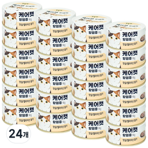 사조 케어캣 참치캔 고양이 간식, 24개, 90g, 항염증