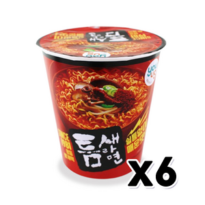 틈새라면 빨계떡컵 매운맛 소컵 작은컵 65g x 6개