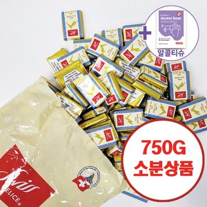 코스트코 스위스 델리스 스퀘어 밀크 초콜릿 750G (소분상품) + 더메이런알콜티슈, 1개