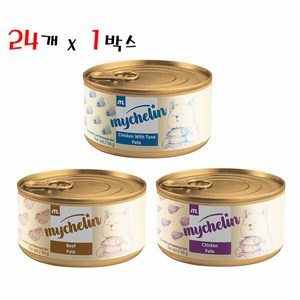 마이베프 마이슐랭 파테 습식캔 80g 24개입 고양이습식사료, 콤보(3종 8개씩), 24개