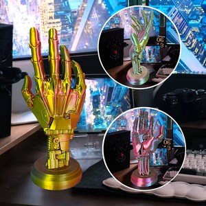 요우니 3D 프린팅 사이버펑크 로봇 팔 게임패드 거치대 스탠드 휴대폰 거치대 다용도 다기능 장식품, 금적동