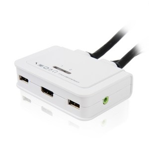 유니클래스 UHV-TA2 HDMI/USB 2:1 일체형 KVM스위치, 단일옵션, 1개