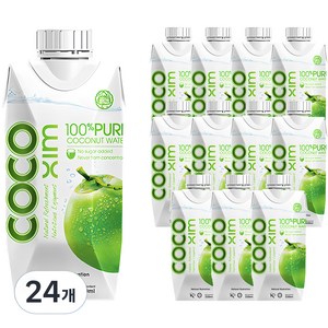 코코씸 100% 퓨어 코코넛 워터, 330ml, 24개