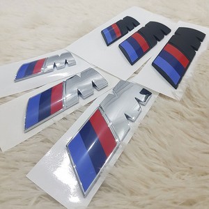 BMW M 유광 무광 레터링 엠블럼 몰딩 악세사리 스티커 튜닝 용품, 무광블랙, 대형(9*3cm)