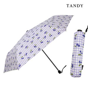 [1+1] 탠디 6K 깅엄체리 3단 초경량 양우산
