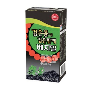 베지밀 검은콩과 검은참깨 두유, 190ml, 96개