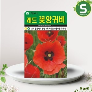 솔림텃밭몰 레드꽃양귀비씨앗 700립 꽃양귀비씨앗 레드꽃양귀비, 1개