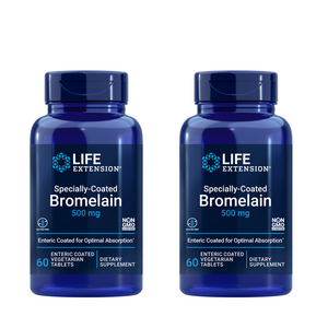 Life Extension Specially-Coated Bromelain 라이프 익스텐션 특수코팅 브로멜라인 500mg 60장용정 2팩, 60정, 2개