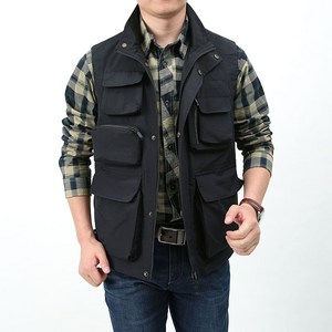 남성 아웃도어 조끼 낚시 등산 작업 메쉬 포켓 빅사이즈 베스트 Men's Vest