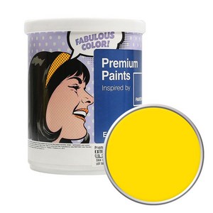 PANTONE 외부용 실외페인트, 130858VibantYellow, 1L, 1개