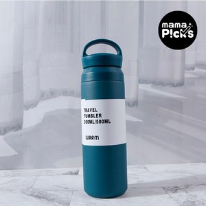 마마픽스 심플 스텐 텀블러 보온 보냉병, 500ml, D텀블러-블루, 1개