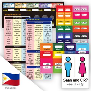 호호마켓 베트남 동지갑 만들기 칼선스티커 페소 링깃 바트, [칼선/슬림용] 필리핀 페소 스티커