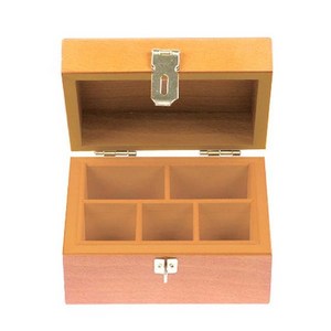 도장 보관함 고급나무 인장함 소 140x110mm 인감 직인 도장 수납, 1개