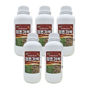 농사친구 잡초가싹 플러스 친환경 식물 추출 잡초 제거제, 5개, 1L