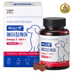 일동후디스 반려동물 후디스펫 호흡기케어 기관지 글루타치온 80g, 피부/털개선, 6개