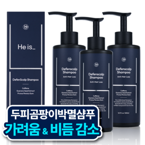 히이즈 디펜스칼프 비듬 & 두피 가려움개선 특허성분 샴푸, 3개, 500ml