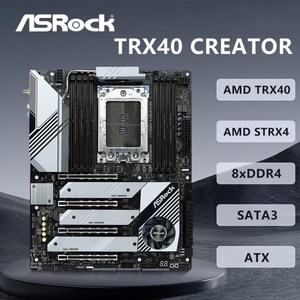 MSI TRX40 크리에이터 마더보드 소켓 sTRX4 3 세대 AMD Ryzen 스레드리퍼 프로세서 AMD TRX40 DDR4 PCI-, 한개옵션1, 01 마더 보드