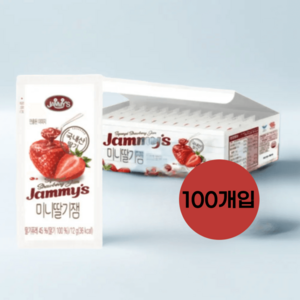 삼립 개별포장 미니 딸기잼 딸기쨈 12g 100개입, 100개
