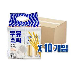 밀크 스틱 과자, 256g, 10개