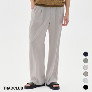 트래드클럽 린넨 베이직 투턱 와이드 세미 와이드 슬랙스 (6 COLORS S~6XL)