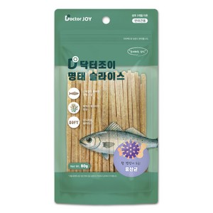 닥터조이 명태슬라이스 강아지간식 유산균 80g, 단품, 1개