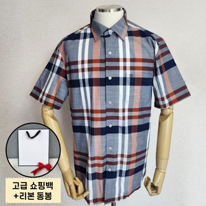 [매장정품] 닥스 DAKS 남성용 체크 반팔 셔츠 여름 남방 시원한원단 선물포장제동봉