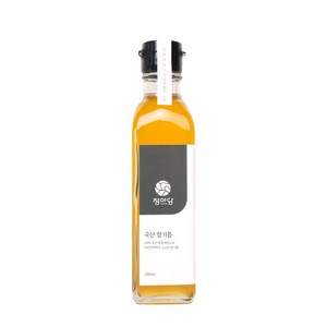 [국산100%] 고소한 참기름 저온압착 맑은 황금빛 통참깨 단 1회 착유, 1개, 180ml
