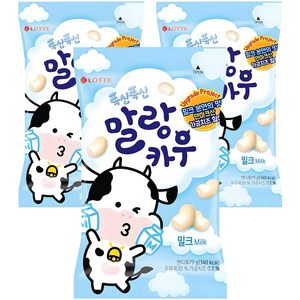 롯데웰푸드 폭신폭신 말랑카우 밀크 츄잉캔디, 79g, 3개