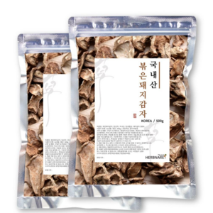 허브나래 저온로스팅 볶은 돼지감자 차 (지퍼팩), 500g, 2개, 1개입