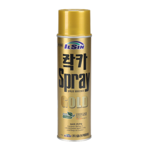 일신락카 스프레이 DIY 페인트 332 금색 420ml 낱개, 1개