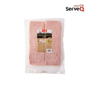 서브큐 스모크 슬라이스 햄 1kg, 서브큐 스모크슬라이스햄 냉동 1kg 아이스박스 무료포장, 1개