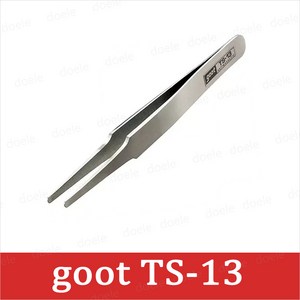 goot TS-13 핀셋/라운드타입 정밀핀셋/비자성/TS13, 1개