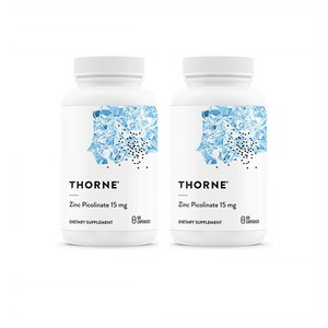 Thone Reseach Zinc Picolinate 쏜 리서치 징크 아연 피콜리네이트 15mg 60캡슐 2팩, 60정, 2개