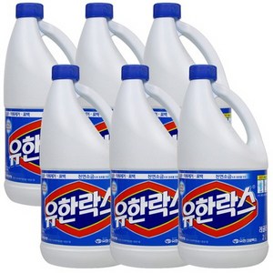 (유한양행) 유한락스 레귤러2L 1박스(6병) 살균 소독 청소용, 6개, 2L