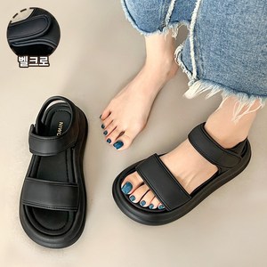 Moden Fashion 여성 심플한 벨크로 샌들 발편한 여름 신발