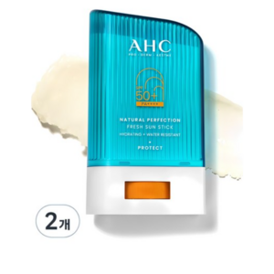 A.H.C 내추럴 퍼펙션 프레쉬 선스틱 SPF50+ PA++++, 22g, 2개