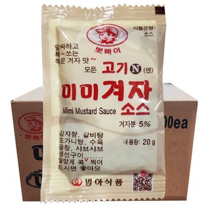 범아 미미 겨자소스 20g 고기엔 양파 절임 소스, 1개, 4kg