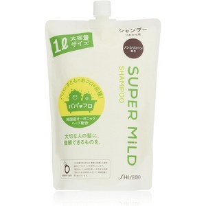 일본직발송 6. 슈퍼마일드(SUPER MILD) 【대용량】 SUPER MILD(슈퍼 마일드) 슈퍼 마일드 샴푸 리필용 1 L, One Size, 1개