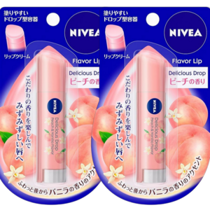 니베아 NIVEA 일본 과일립밤 사과향 3.5g 1초재팬, 복숭아, 2개