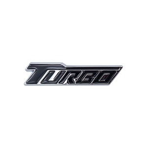 자동차 터보 엠블럼 스티커 / TURBO 뱃지, TURBO 스타일A, 실버블랙