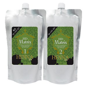 [해든] HD 매트릭스 트리트먼트 헤어칼라 (5분스피드) 1 2제 각 500ml, 흑색, 1개