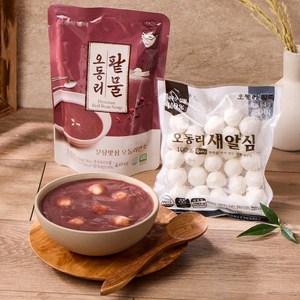 한마당 전통공법 국내산 동지 새알 팥죽 680g 1인분 (팥물 상온보관), 1개